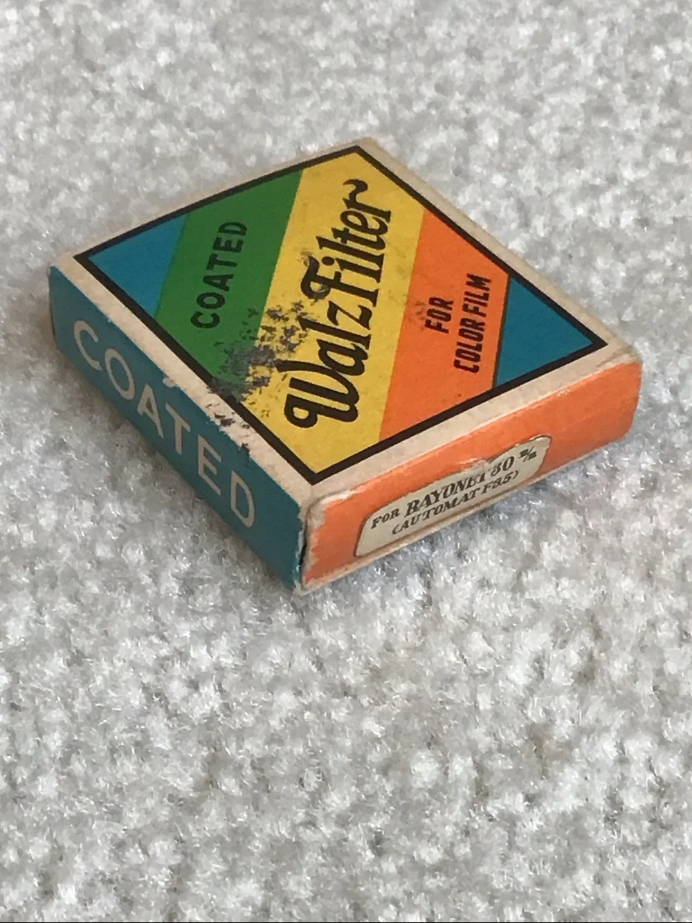 Vintage Walz Filter for Color Film with Original Packaging, Type F (85C)